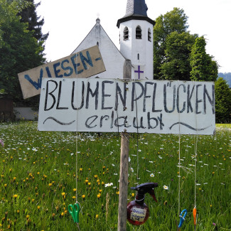 Blumenpflücken erlaubt