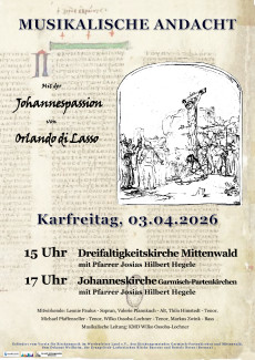 Plakat für die Karfreitagsandacht