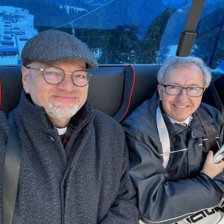 Pfr. Josef Konitzer und Pfr. Martin Dubberke im Krezwankl-Lift