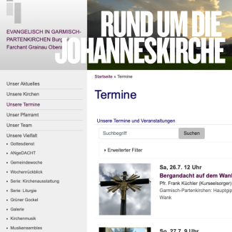 Rund um die Johanneskirche - Evangelische Termine