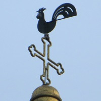 Kuppelkreuz und Wetterhahn auf der Johanneskirche